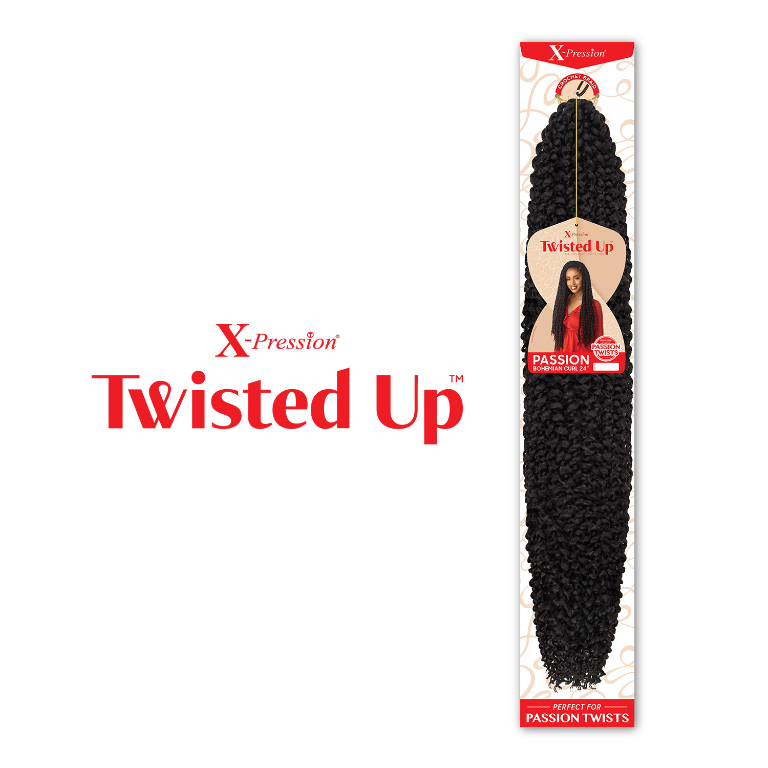 Outre Crochet Braids X-Pression Twisted Up Passion Bohemian Curl 24