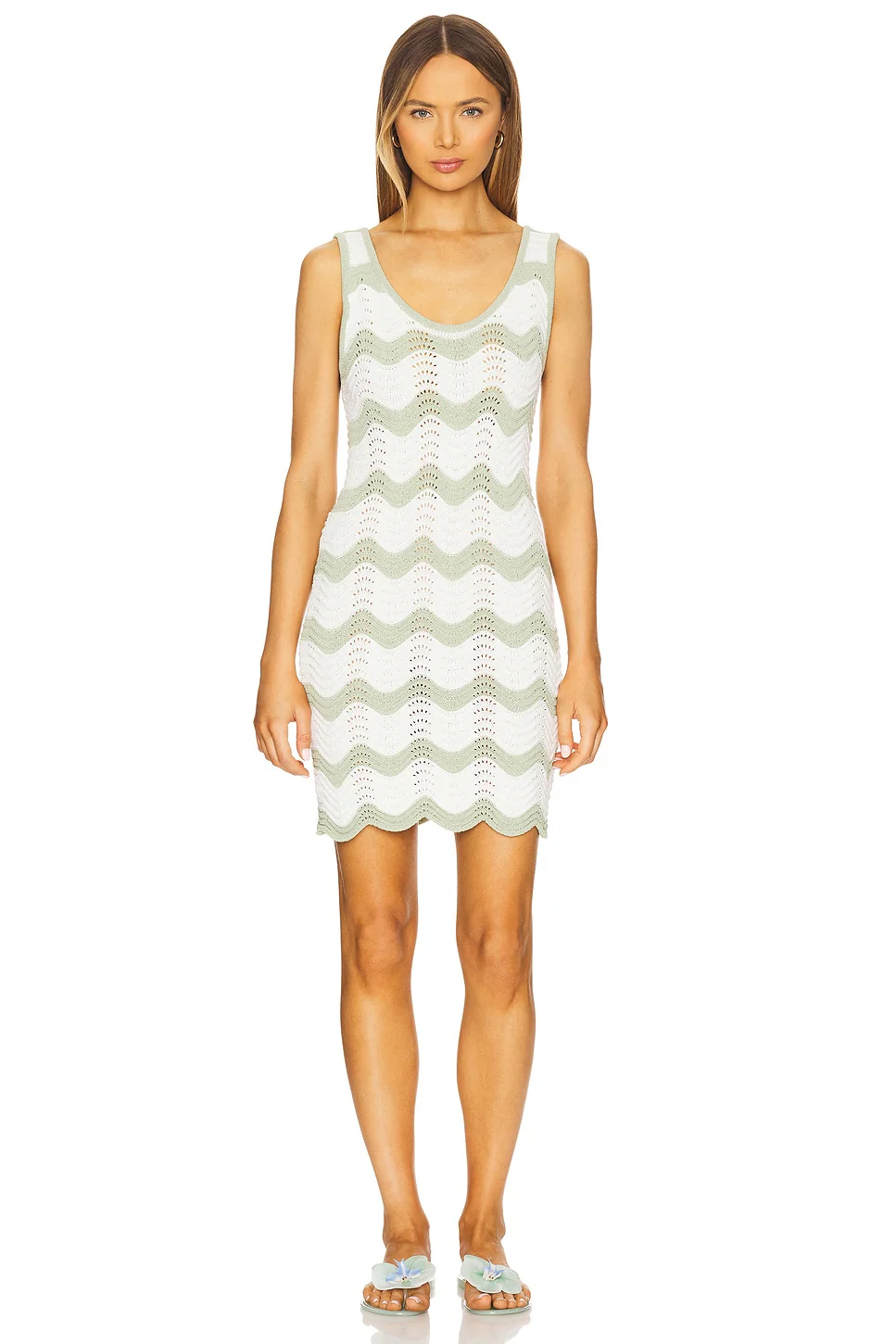 Jayden Crochet Wave Mini Dress