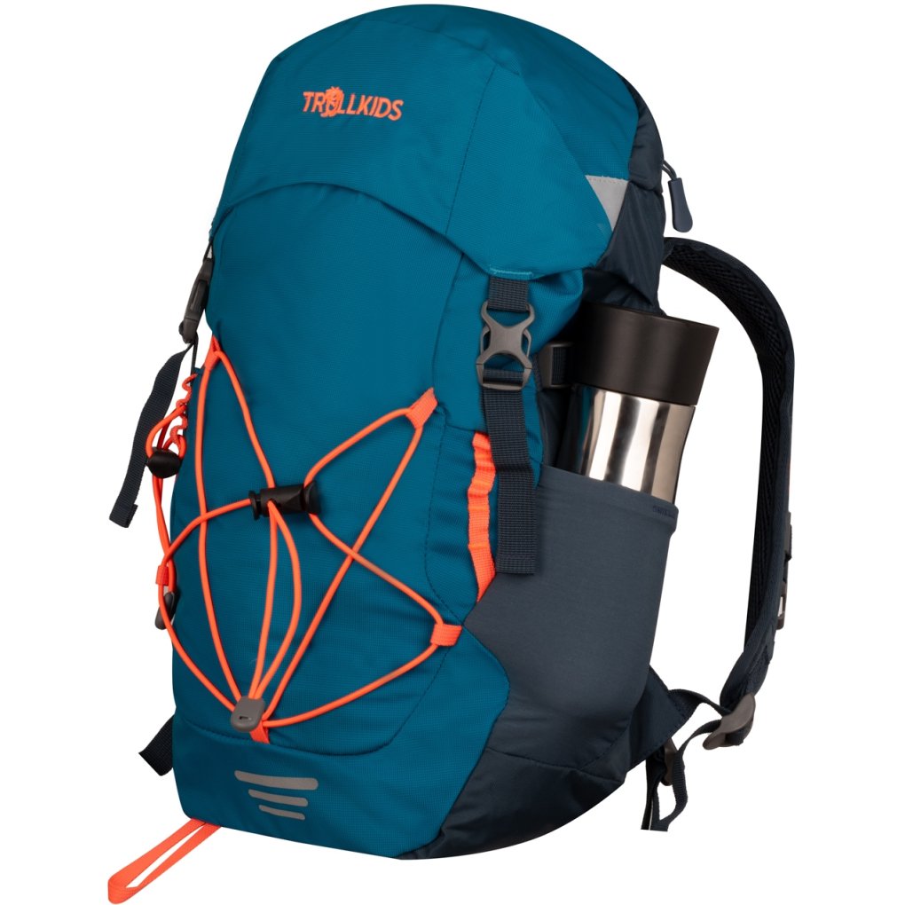 Trollkids Fjell Trekker 15L Backpack Kids - Atlantic Blue/Dark Navy/Glow Orange