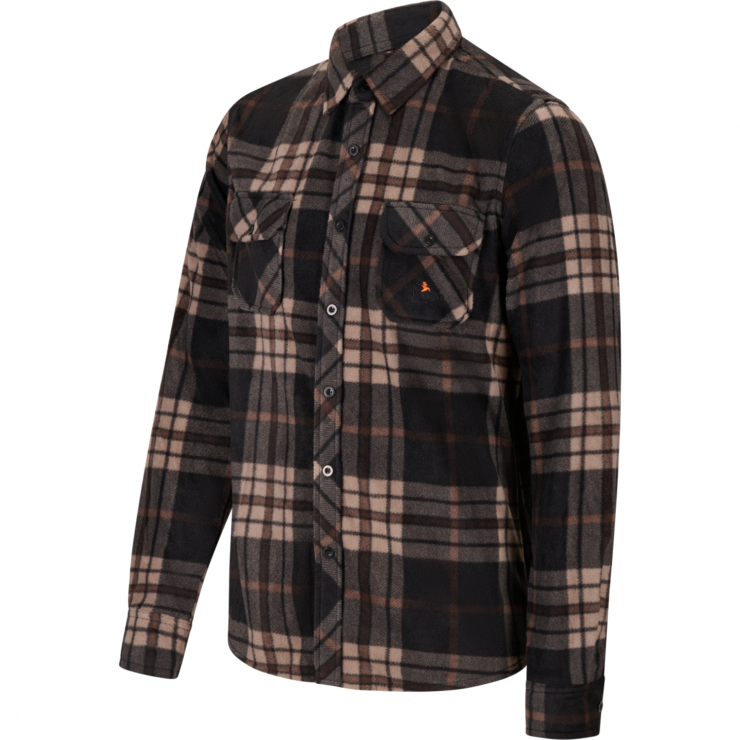 il Lago Basic Winterberg Fleece Shirt Men (Anthracite\/Brown)