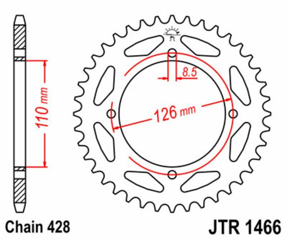 Crown JT. standard steel 1466 - 428Ref : JTC00042A / 1074925003