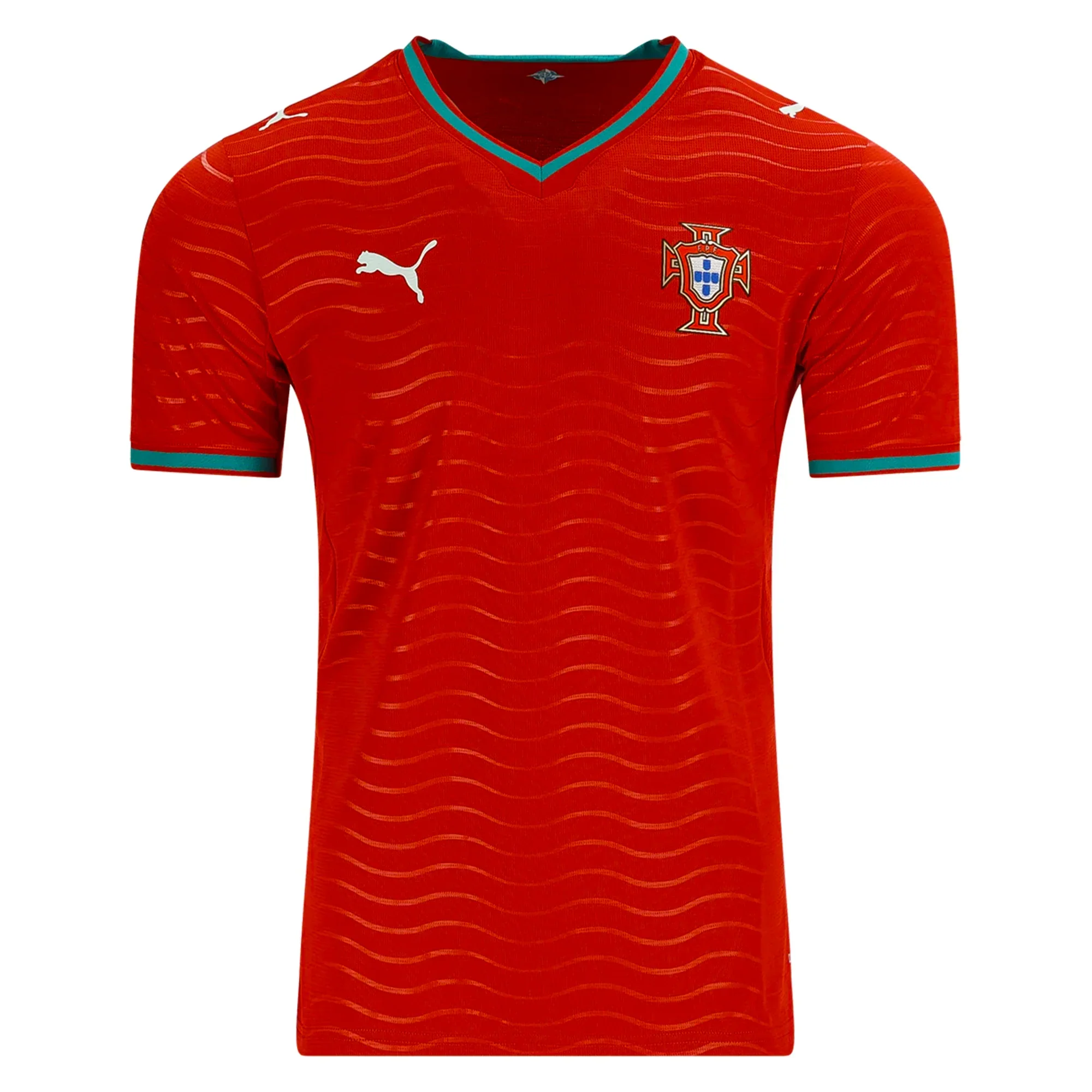 Portugal Home World Cup 2026 Soccer Jersey (Club Red/Green Lagoon)