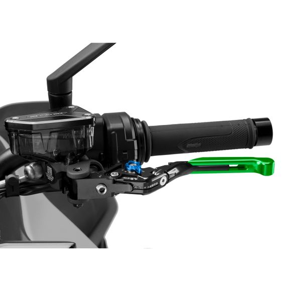 Puig Folding Extendable Clutch Lever 4.0 Green Universal - BlueRef: PUI0965