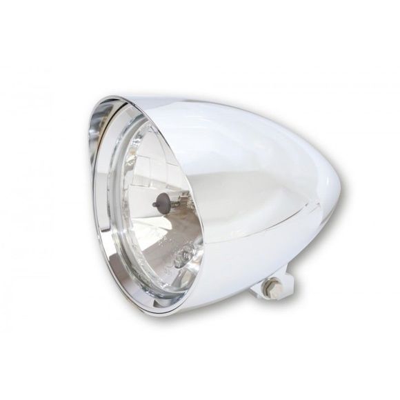 Highsider CLASSIC 1 CHROME front headlight WITH VISOR Universal - GrayRef: HGI0065 / 223-031