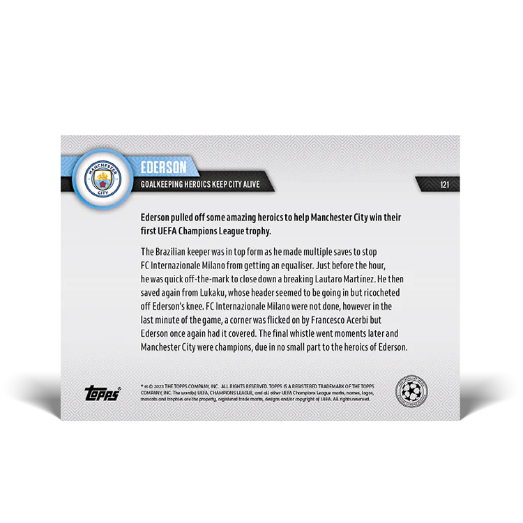Topps UK - Goalkeeping heroics keep City alive - UCL TOPPS NOW® Card #121