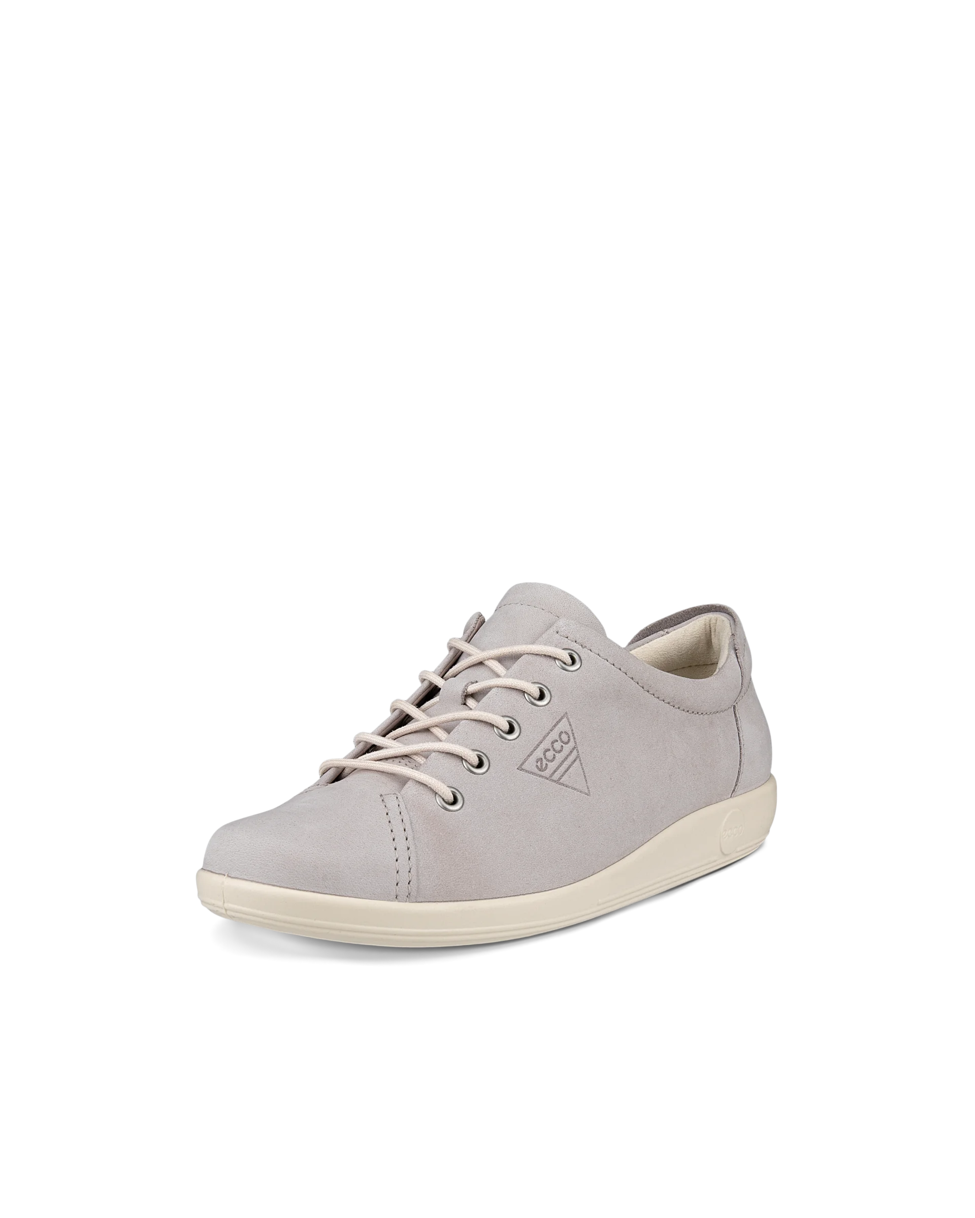 ECCO SOFT 2.0 Damen Sneaker aus Nubukleder Grau