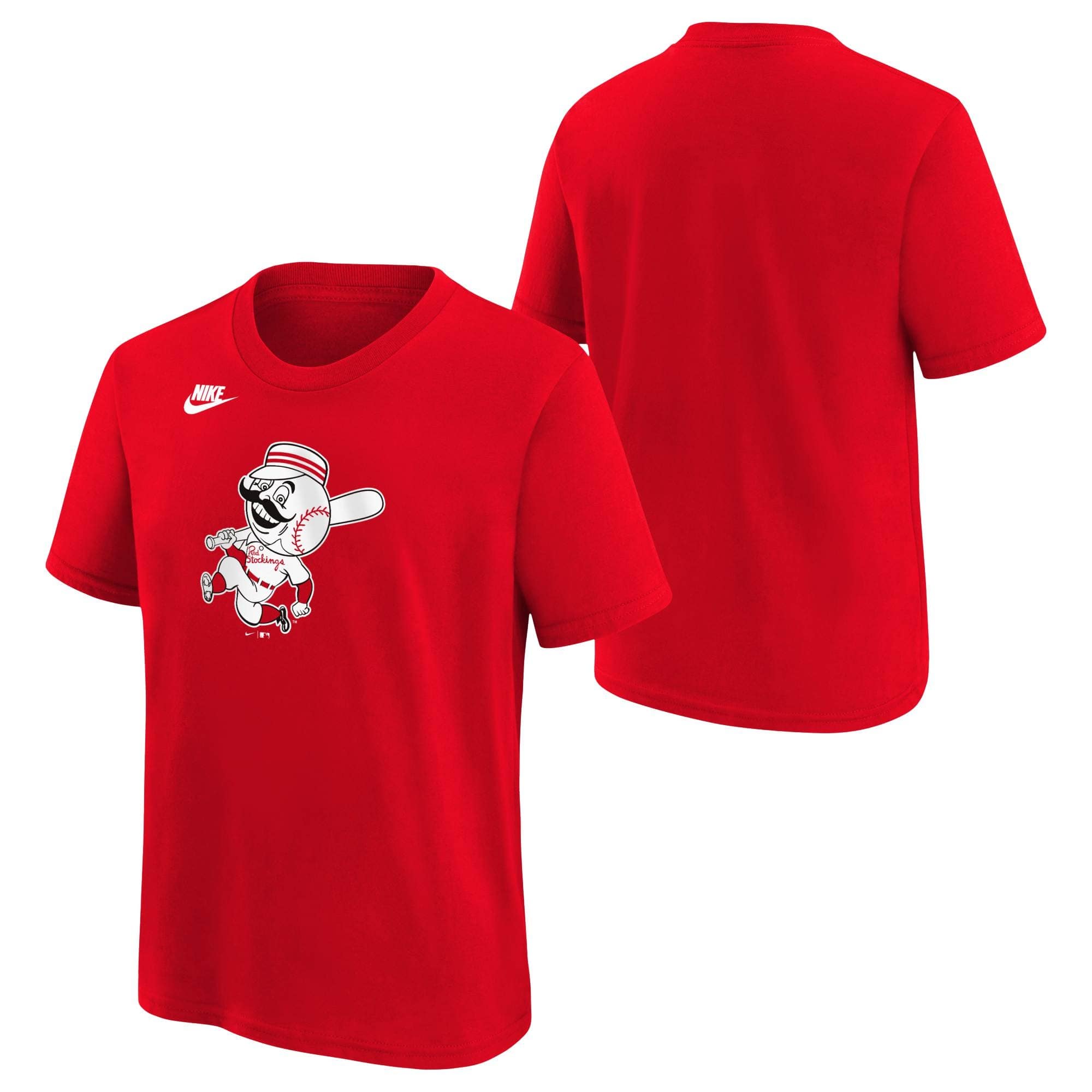 Cincinnati Reds Cooperstown Logo Nike MLB T-Shirt Red (YOUTH)