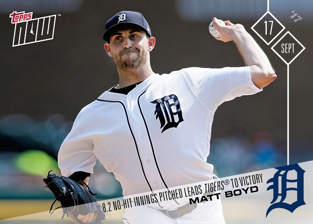 Matt Boyd - 09/17/2017 TOPPS NOW® CARD 618 - Print Run: 166