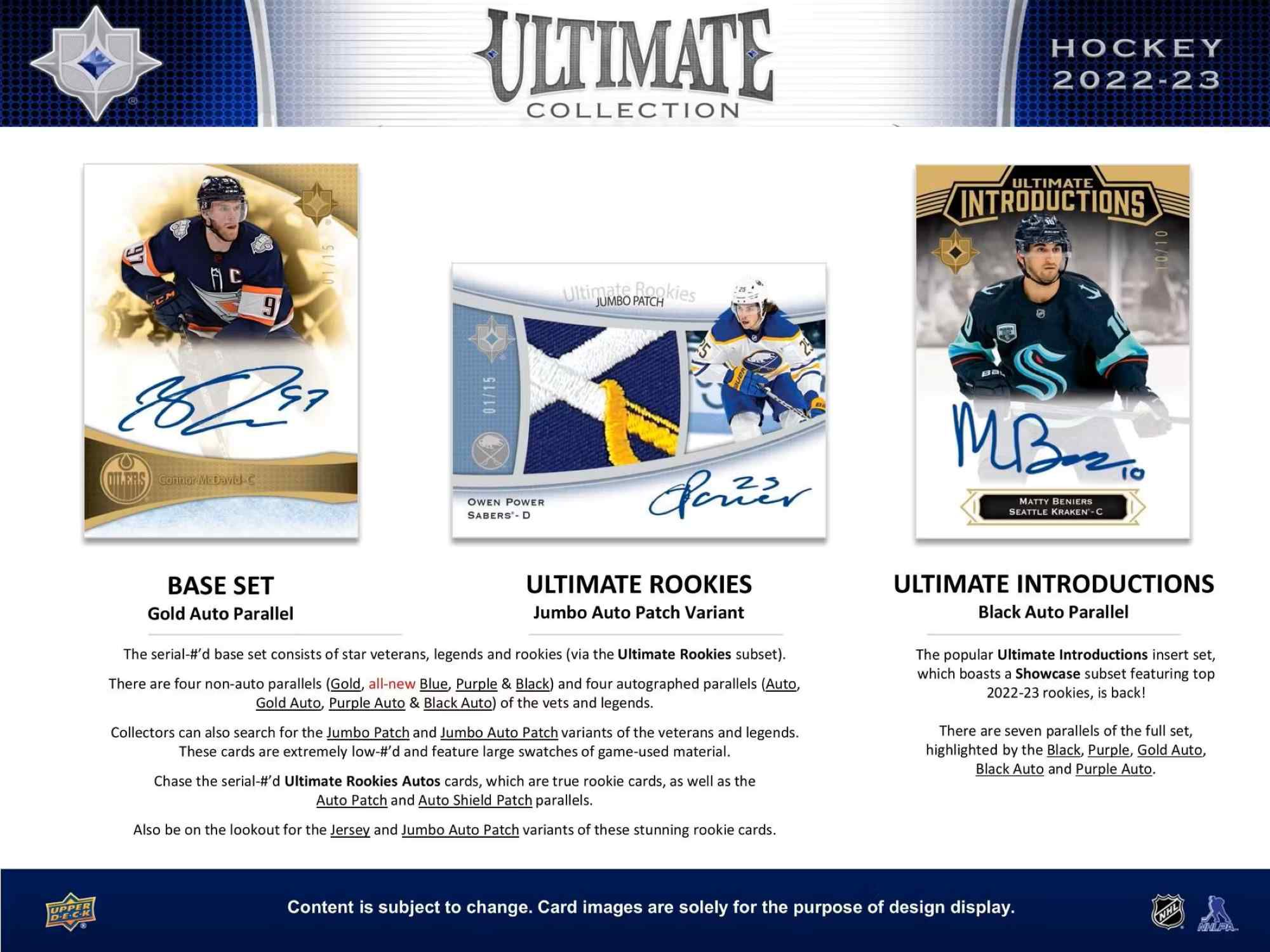 2022/23 Upper Deck Ultimate NHL Hockey Hobby Box