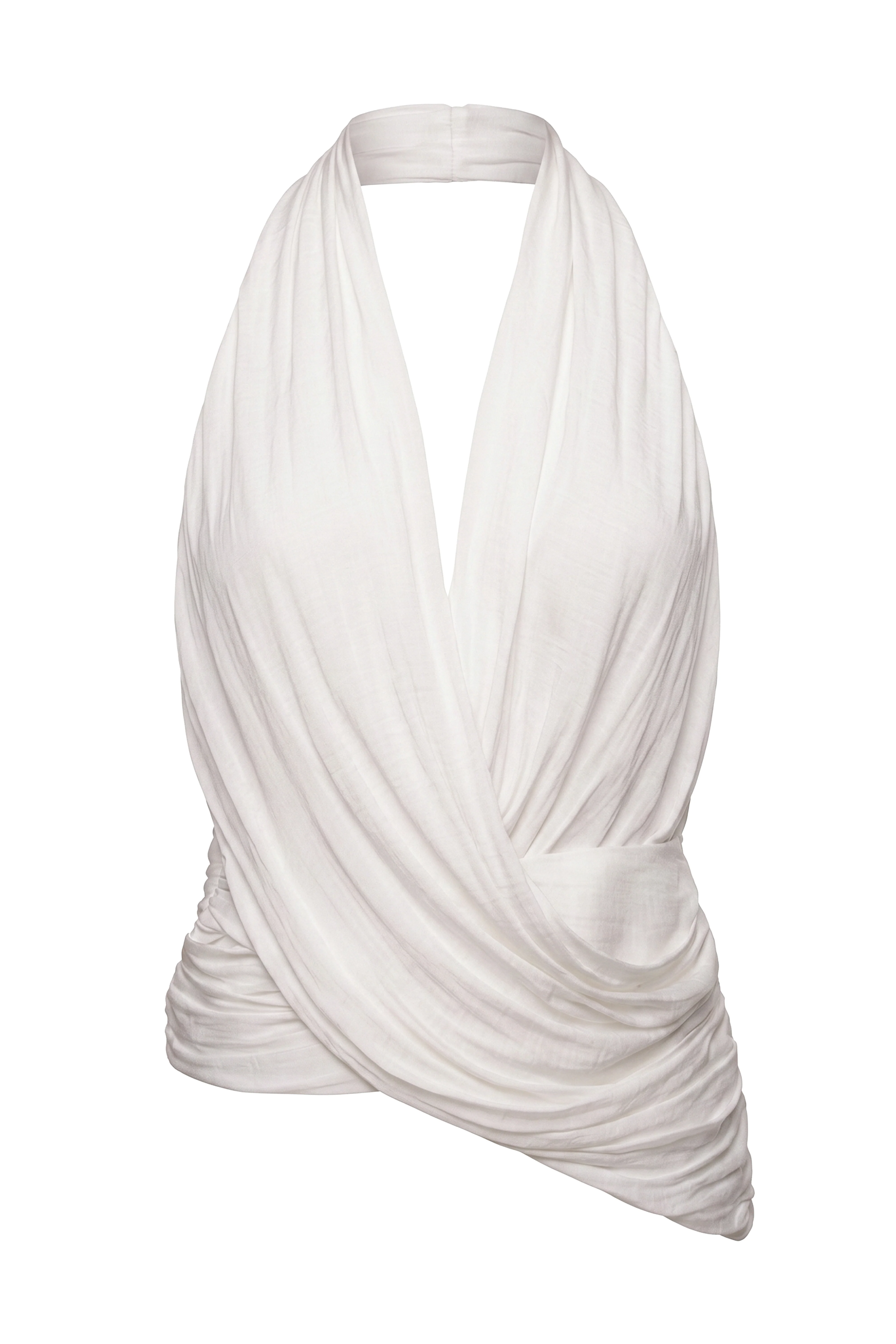 Ivory Villa Draped Halter Top