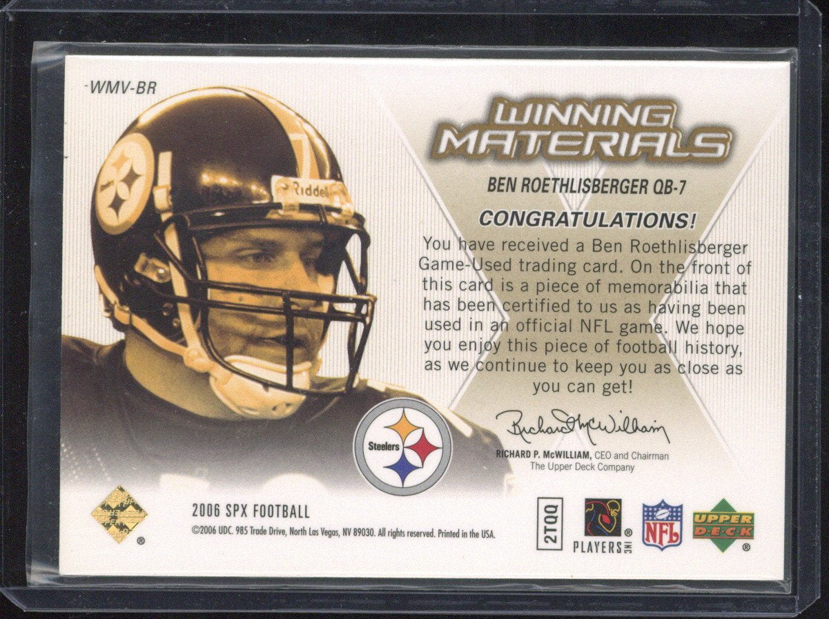 2006 Upper Deck SPX Ben Roethlisberger Relic