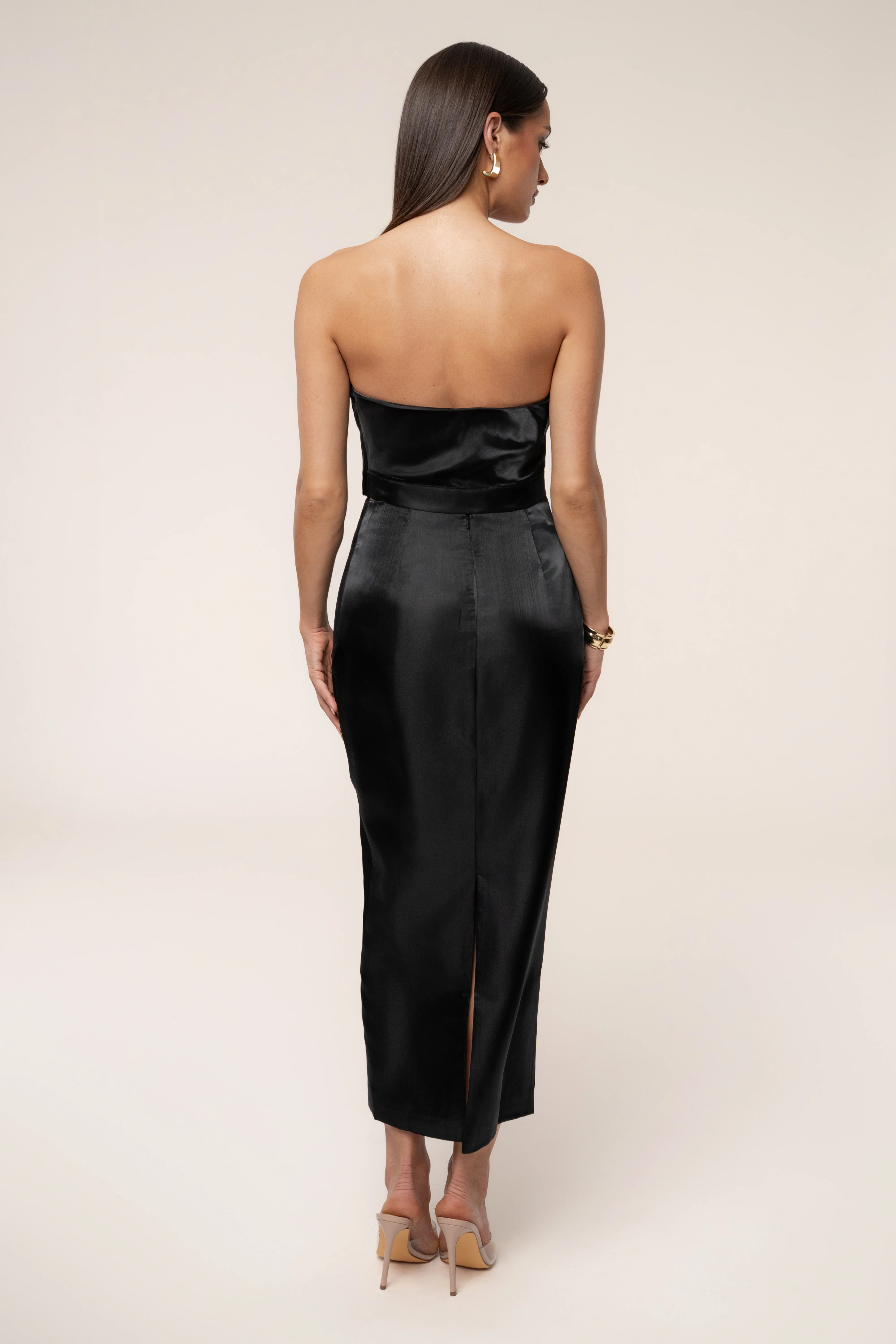 Black Gala Pleated Top