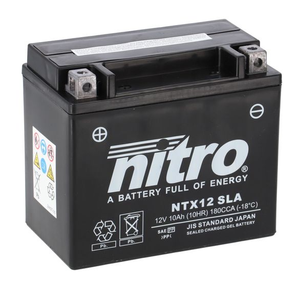 Nitro ntx12 sla firm acid type battery maintenance-free/ready to useRef: ntx12 sla