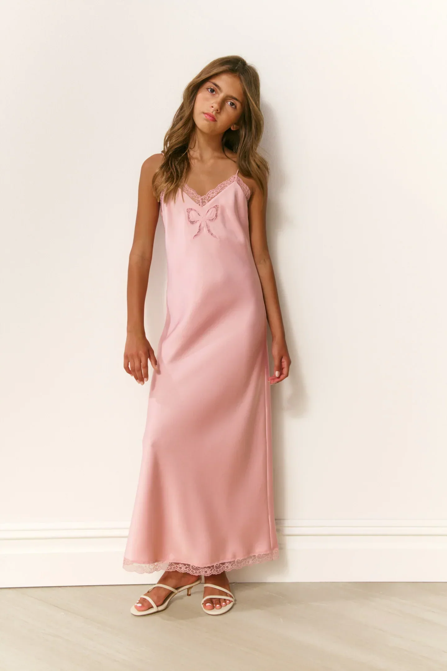 Girls Cilona Satin Maxi Dress