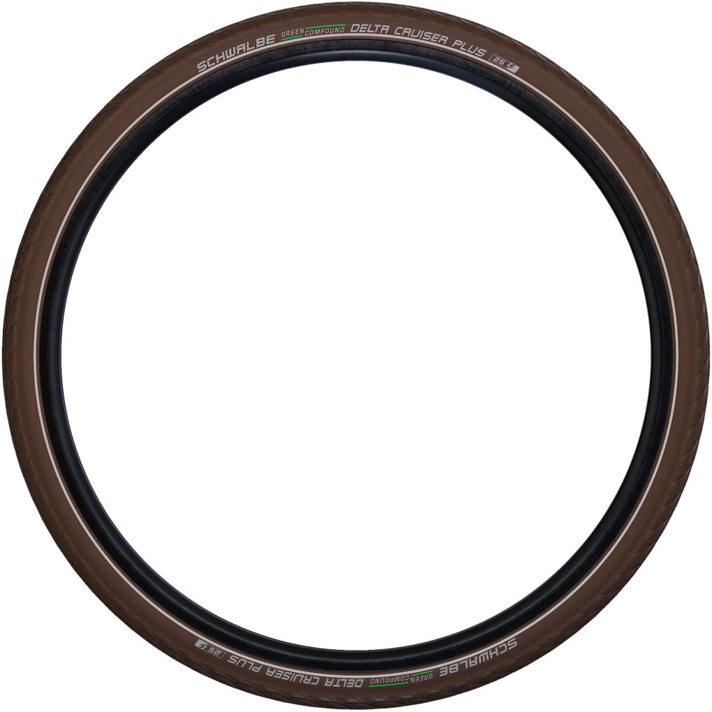 Schwalbe Delta Cruiser Plus Wire Bead Tire - Active | SBC | Puncture Guard - 28x1.40