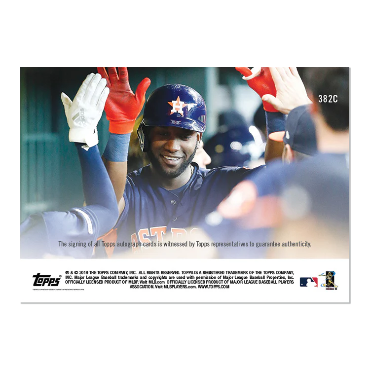 On-Card Autograph # to 25 - Yordan Alvarez - MLB TOPPS NOW® Card 382C