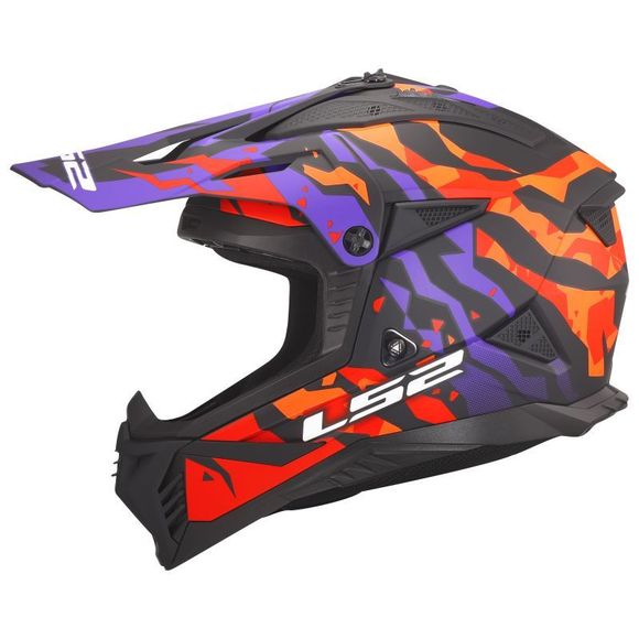 LS2 MX708 FAST II GROTESK 2026 cross helmet - Orange / PurpleRef: LS1300