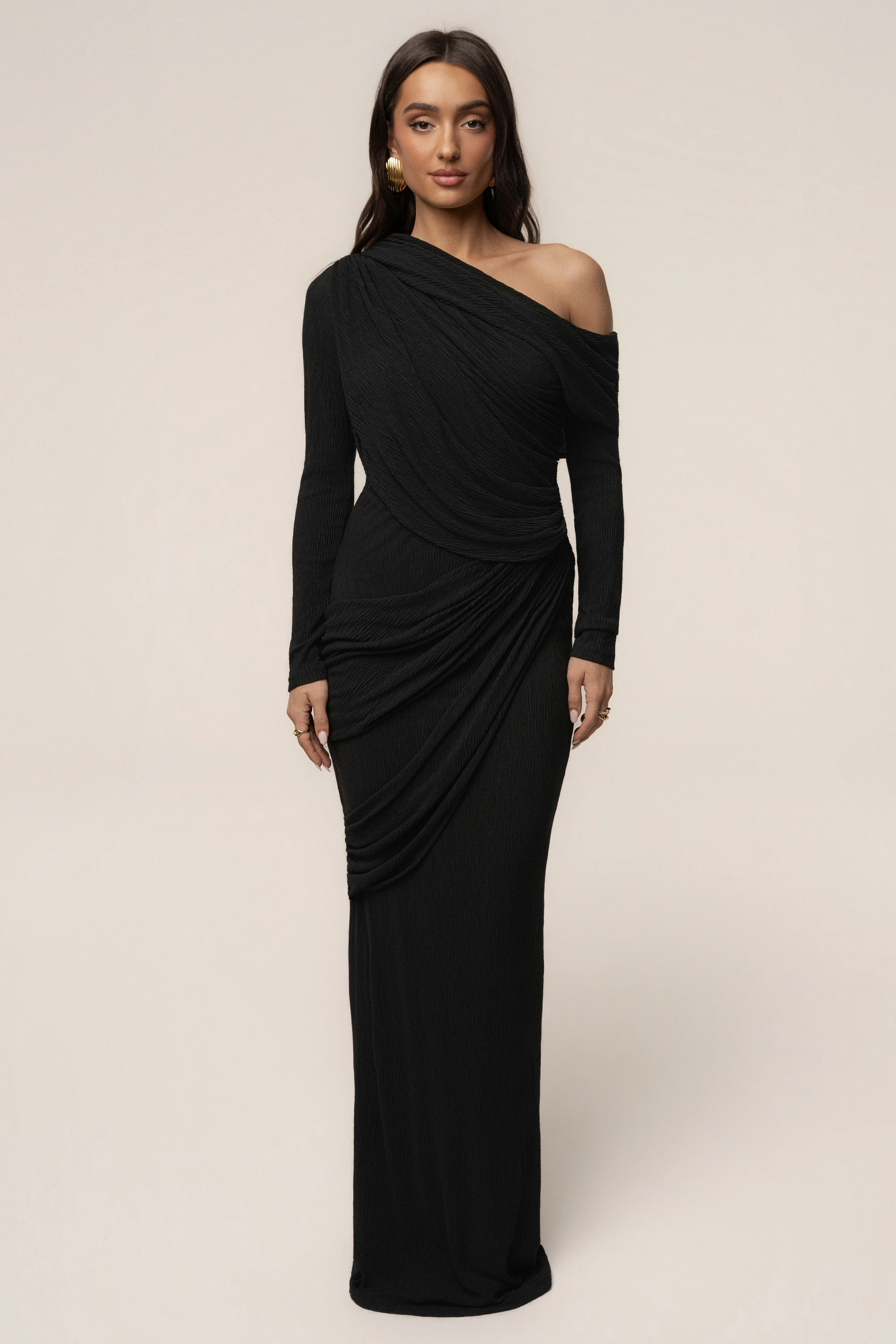 Black Paradise Hills Maxi Skirt