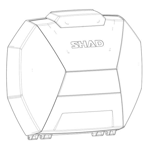 Shad SH38X Universal Top Case Lid - GrayRef: Sd0343 / D1B38Tamr