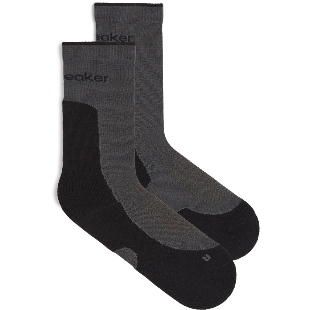 Icebreaker Merino Hike+ Light Crew Socks Women - Obsidian/Black
