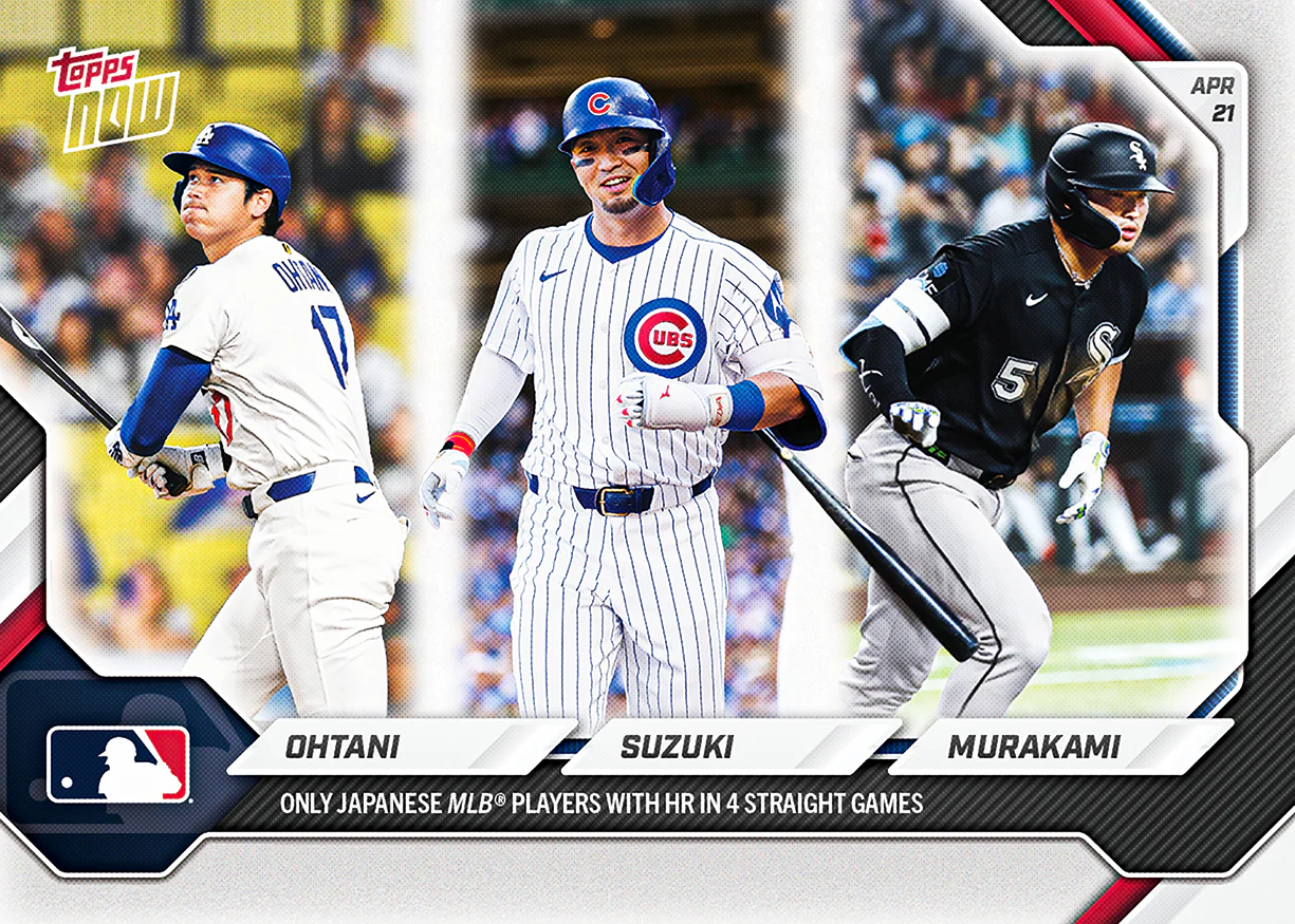 Shohei Ohtani / Seiya Suzuki / Munetaka Murakami - 2026 MLB Topps NOW® - Card 104 - PR: 9767