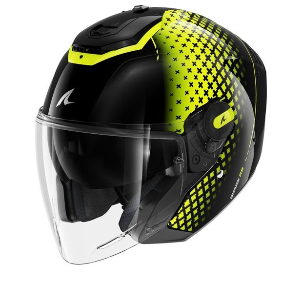 Shark RS JET STRIDE Open-Face Helmet - Black / YellowRef: SH1720-C41478