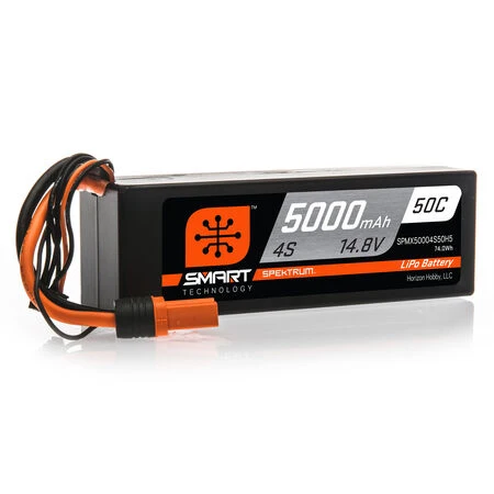 5000mAh 4S 14.8V 50C Smart LiPo Hardcase; IC5 Spektrum SPMX50004S50H5