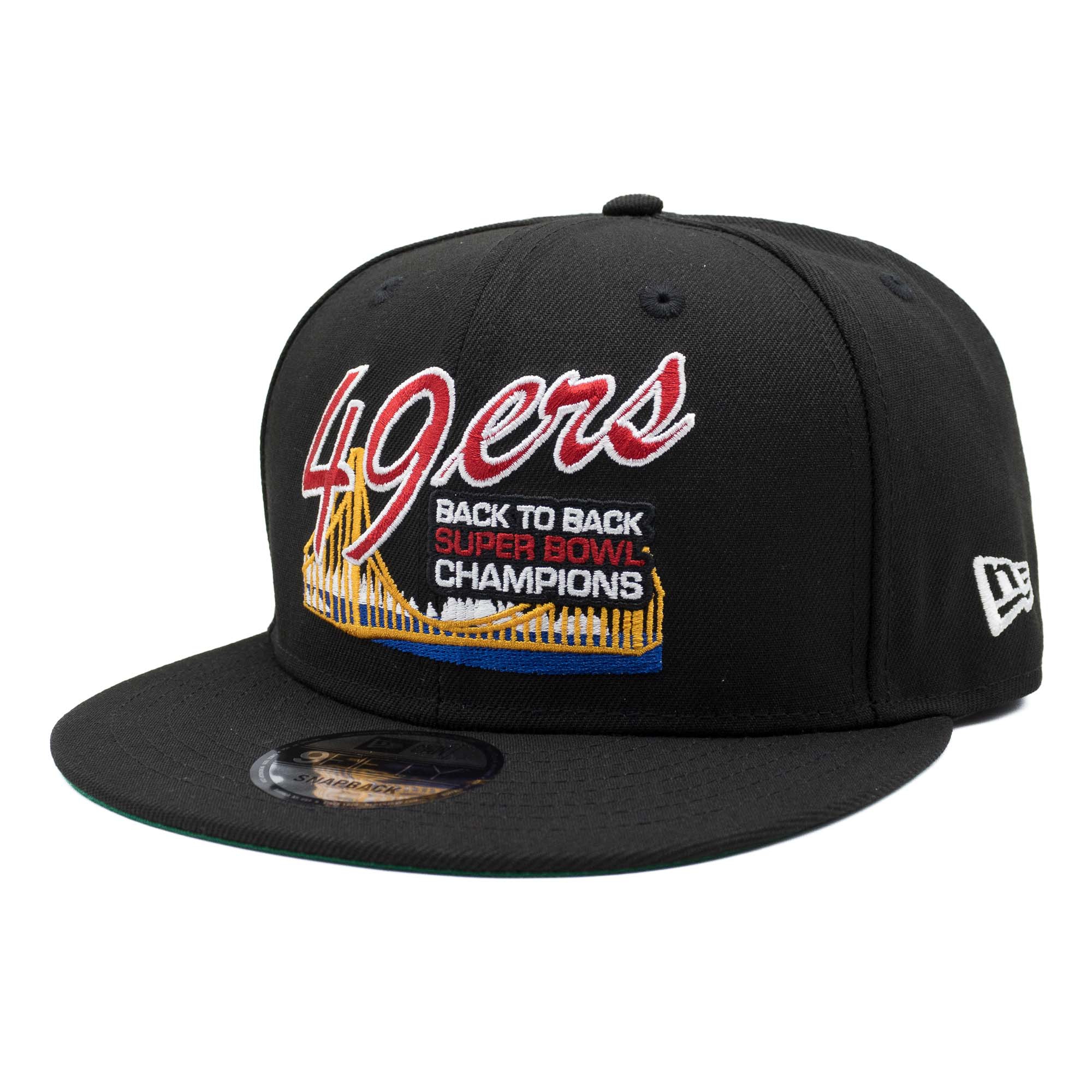 San Francisco 49ers Back To Back Champs New Era 9FIFTY Snapback NFL Cap Black