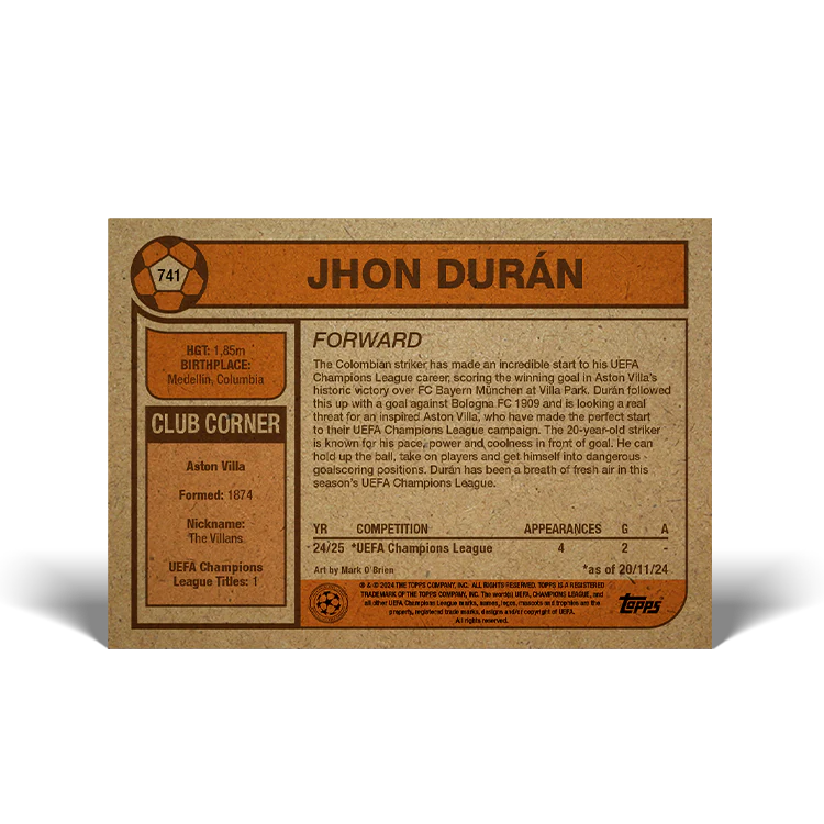 UCC Living Set Card 741 - Jhon Durán