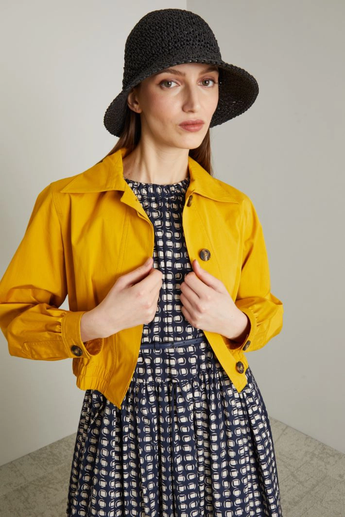 Textile paper cloche hat - BLACK