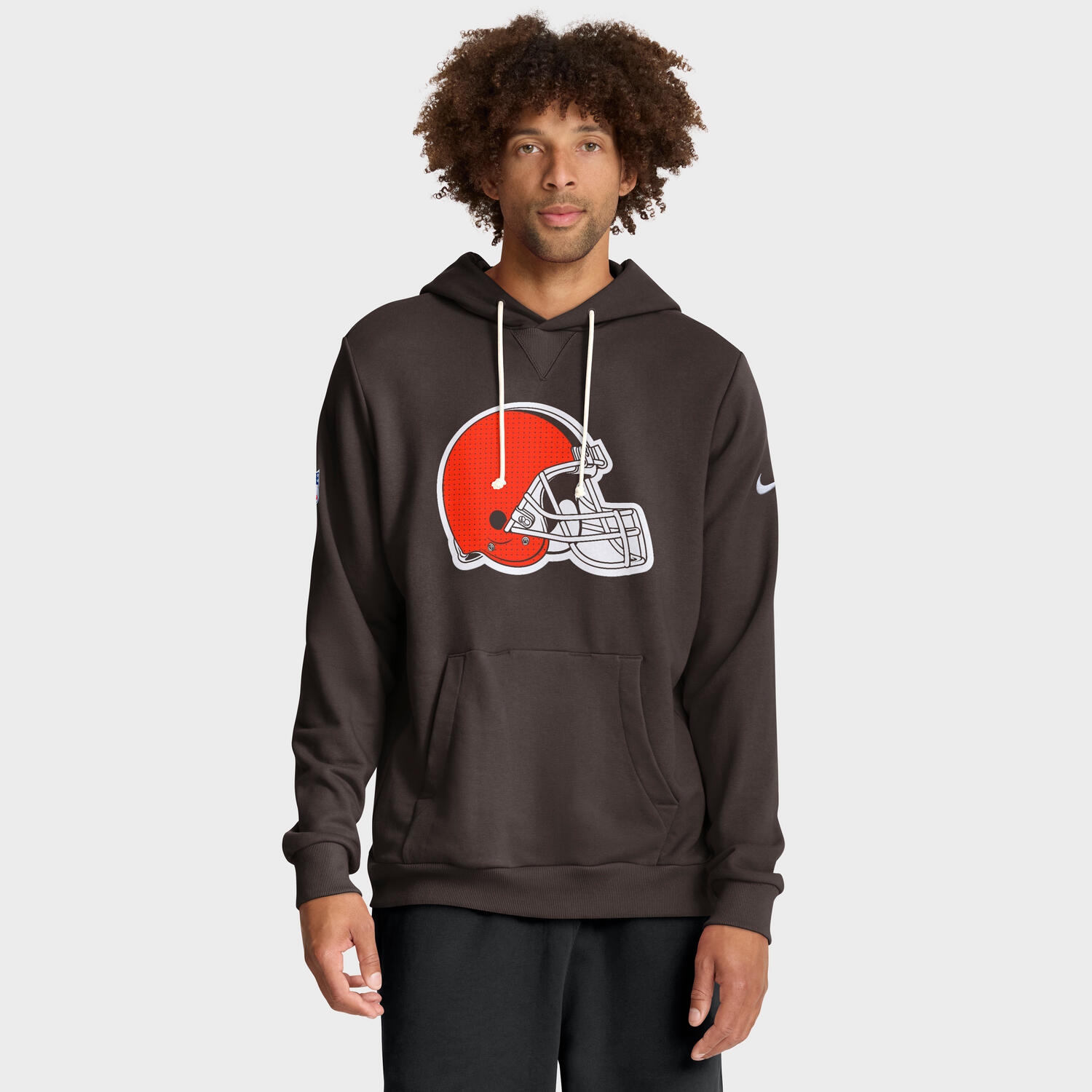 Cleveland Browns 2025 NFL Sideline Nike Standard Issue Hoodie Brown