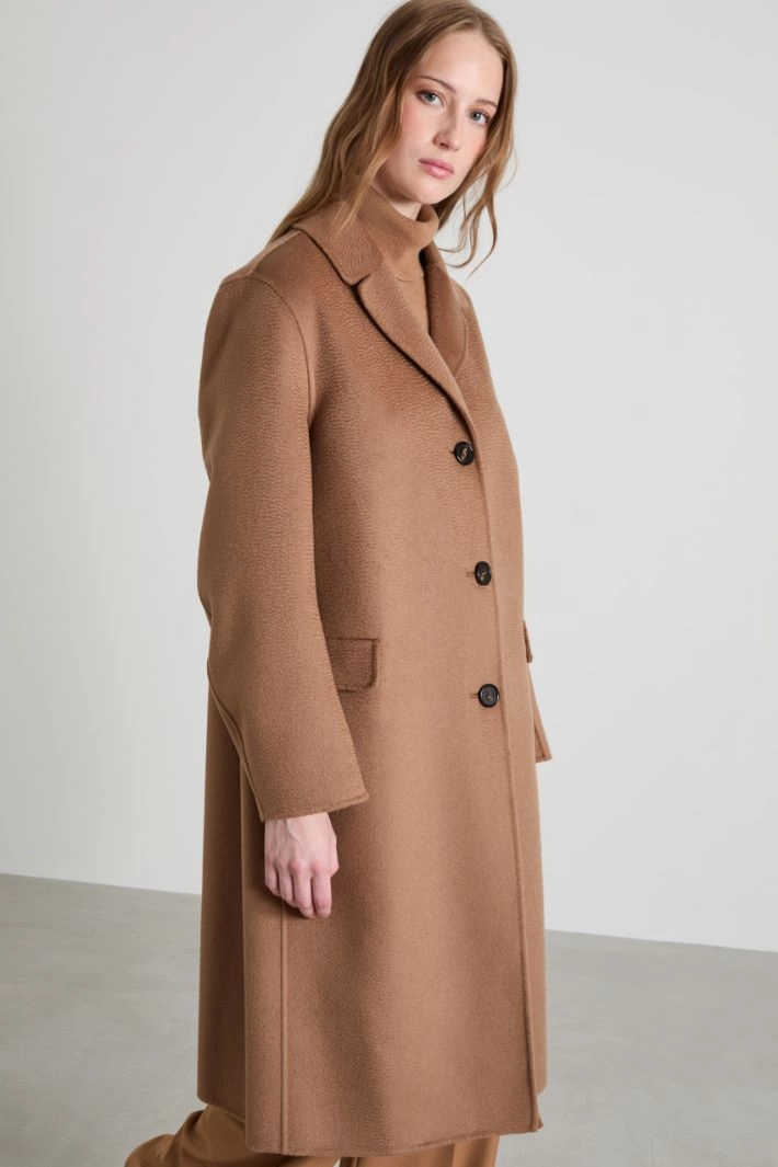 Sable coat with belt - CAMEL