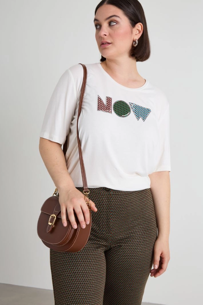 Viscose jersey T-shirt - WHITE