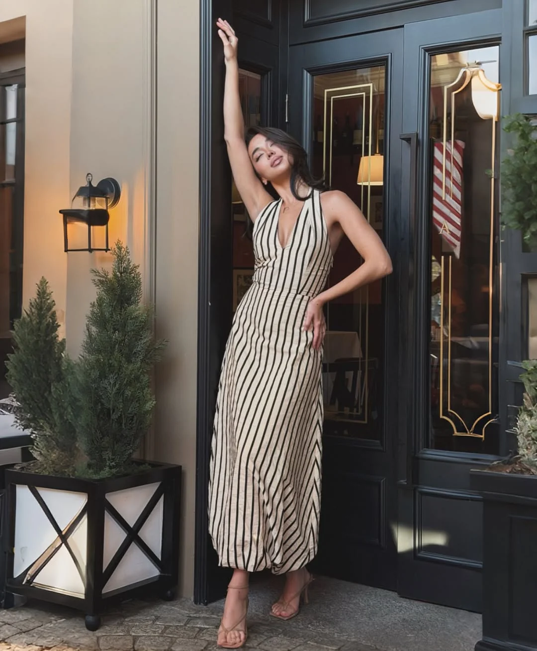 Ara Striped Midi Dress