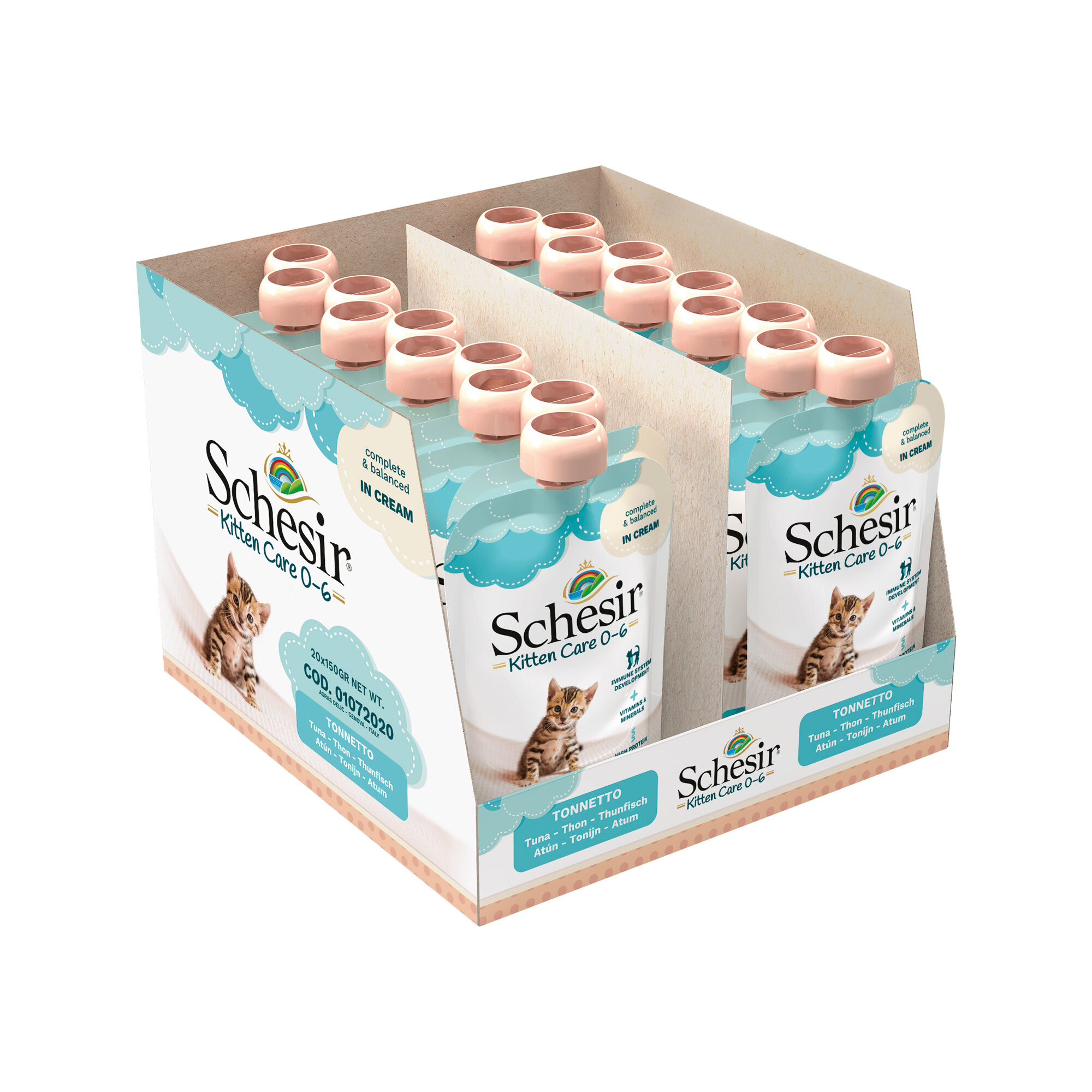 Schesir Kitten Pouch Cream - Tuna - 20 x 150 g