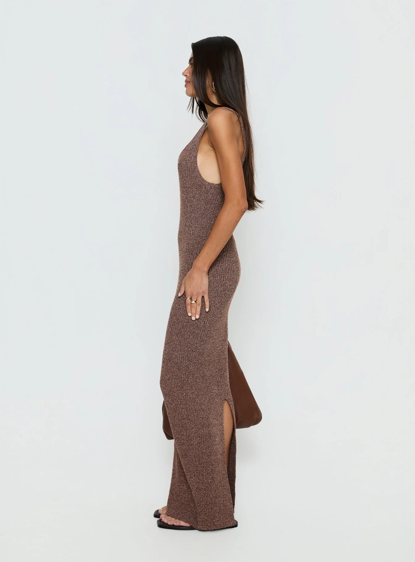 Imirisa Scoop Knit Maxi Dress Mocha