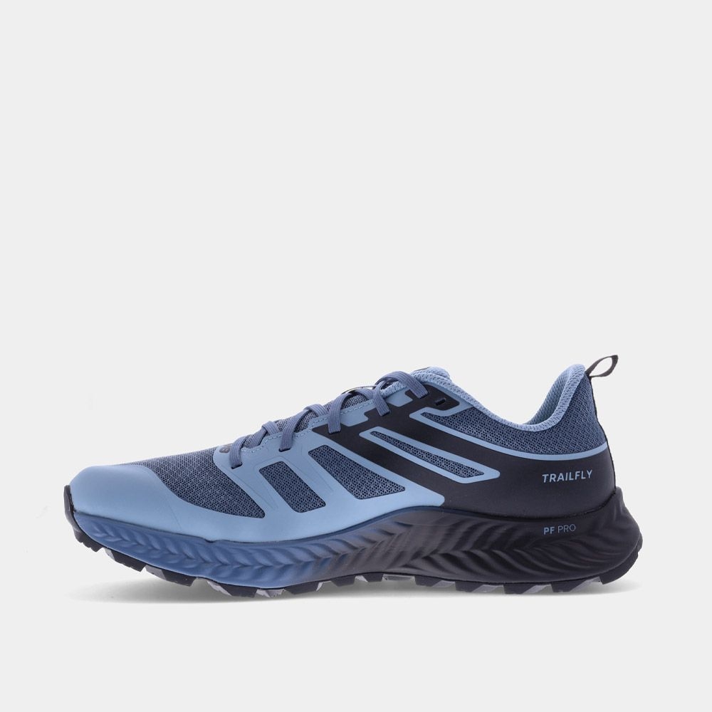 Inov-8 TrailFly Running Shoes Men - blue grey/black/slate