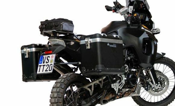 Touratech ZEGA Pro 31/38 suitcase - Black support included - Gray anodizedRef: Trt01512A / 01-052-3102-0