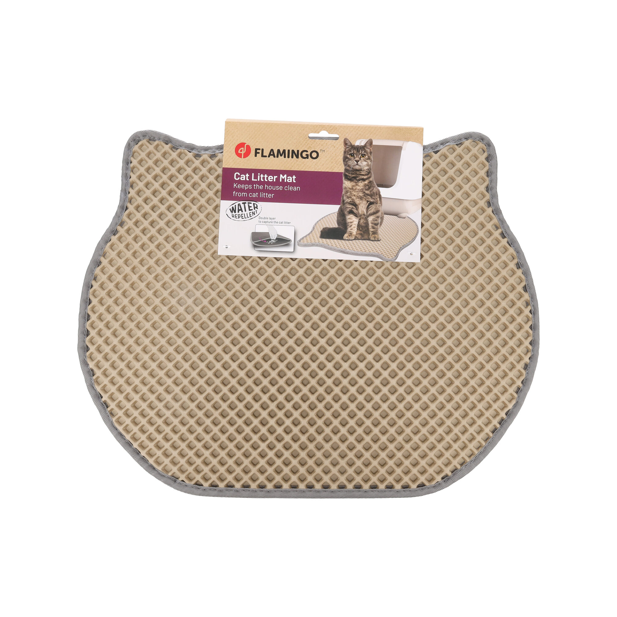 Flamingo Cat Litter Mat Matz - 61 x 41 x 1,3 cm