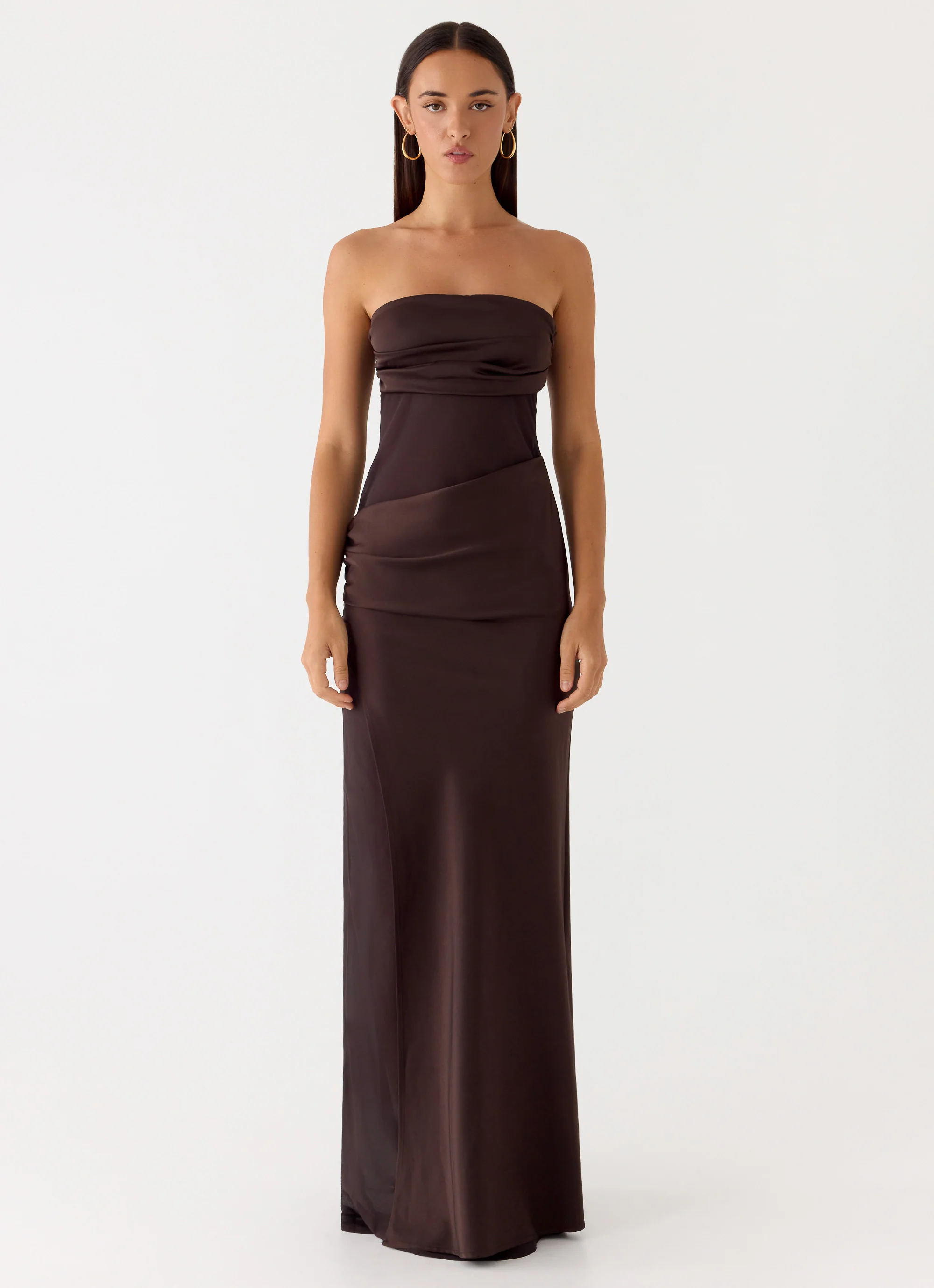 Champagne Skies Maxi Dress - Chocolate