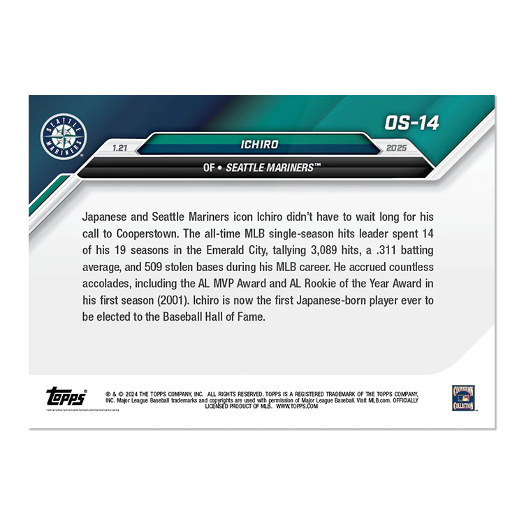 Ichiro - 2024 MLB Topps NOW® Card OS-14 - LOOK FOR AUTOS