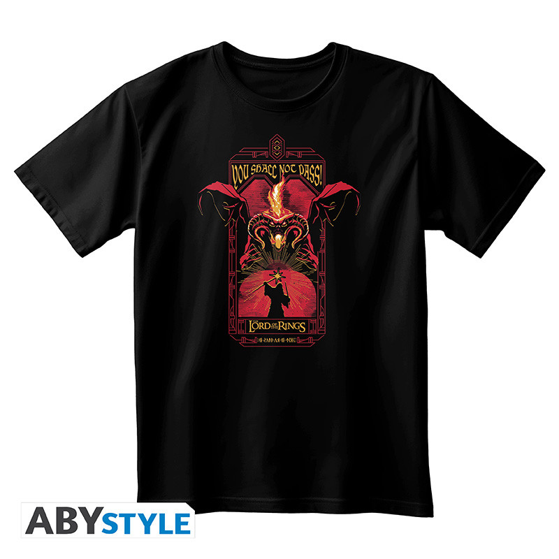 THE LORD OF THE RINGS Unisex black Tshirt You shall not pass