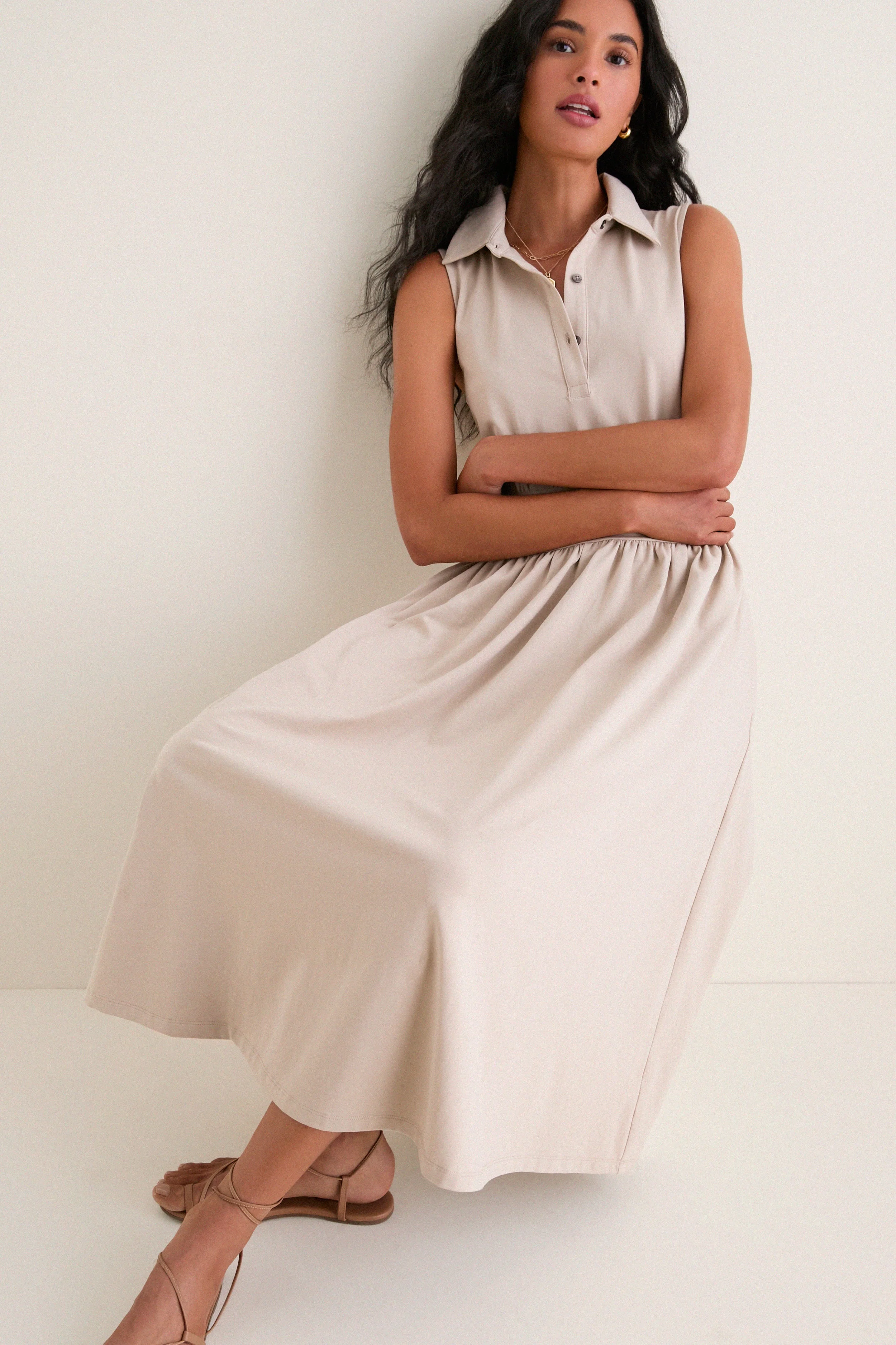 Sand Mikaela Midi Dress