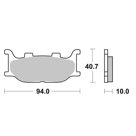 SBS 691HF Organic Front Brake PadsRef: 691HF / 691000