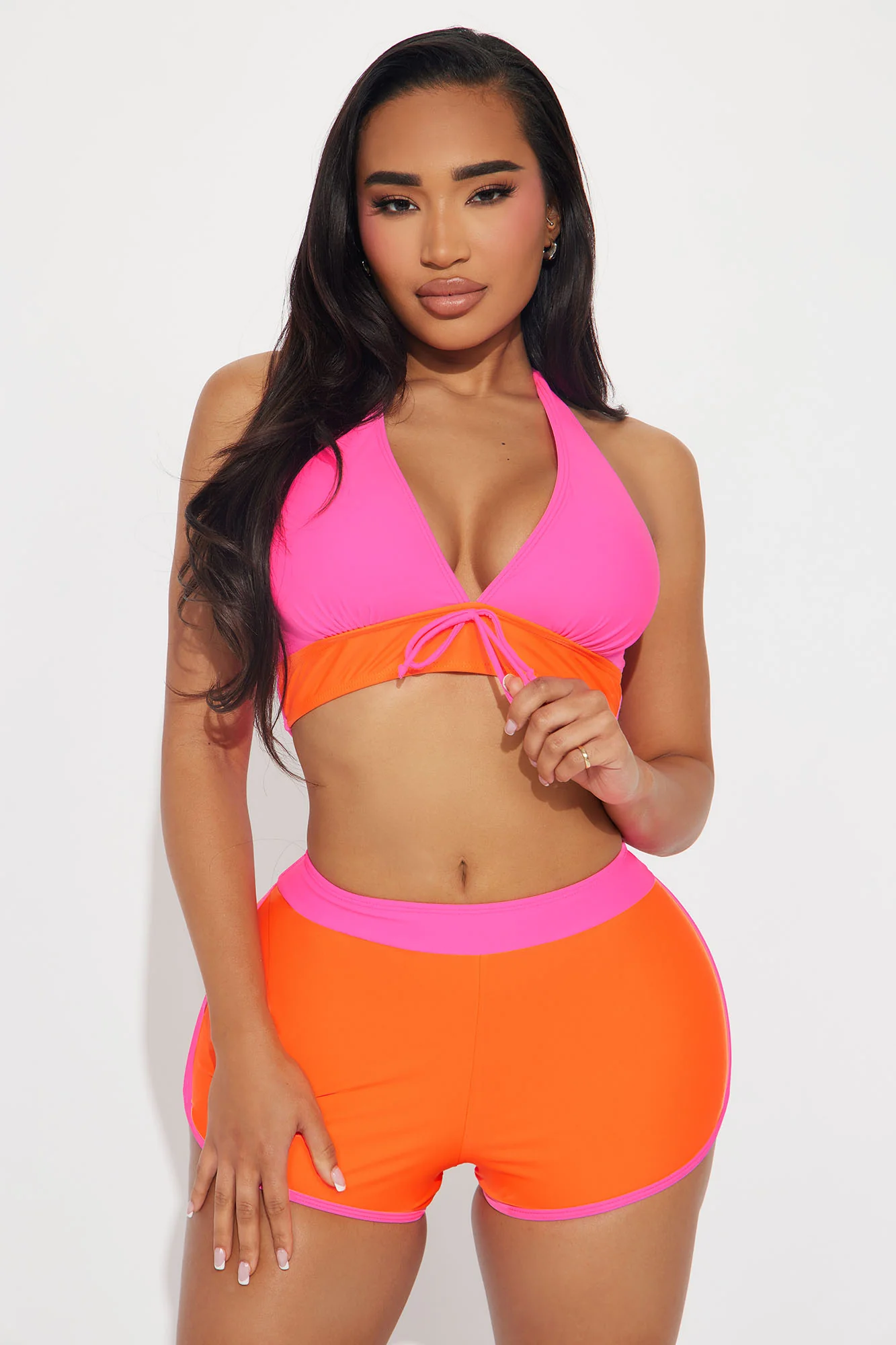 Carleta Boyshort 2 Piece Bikini - Pink/combo