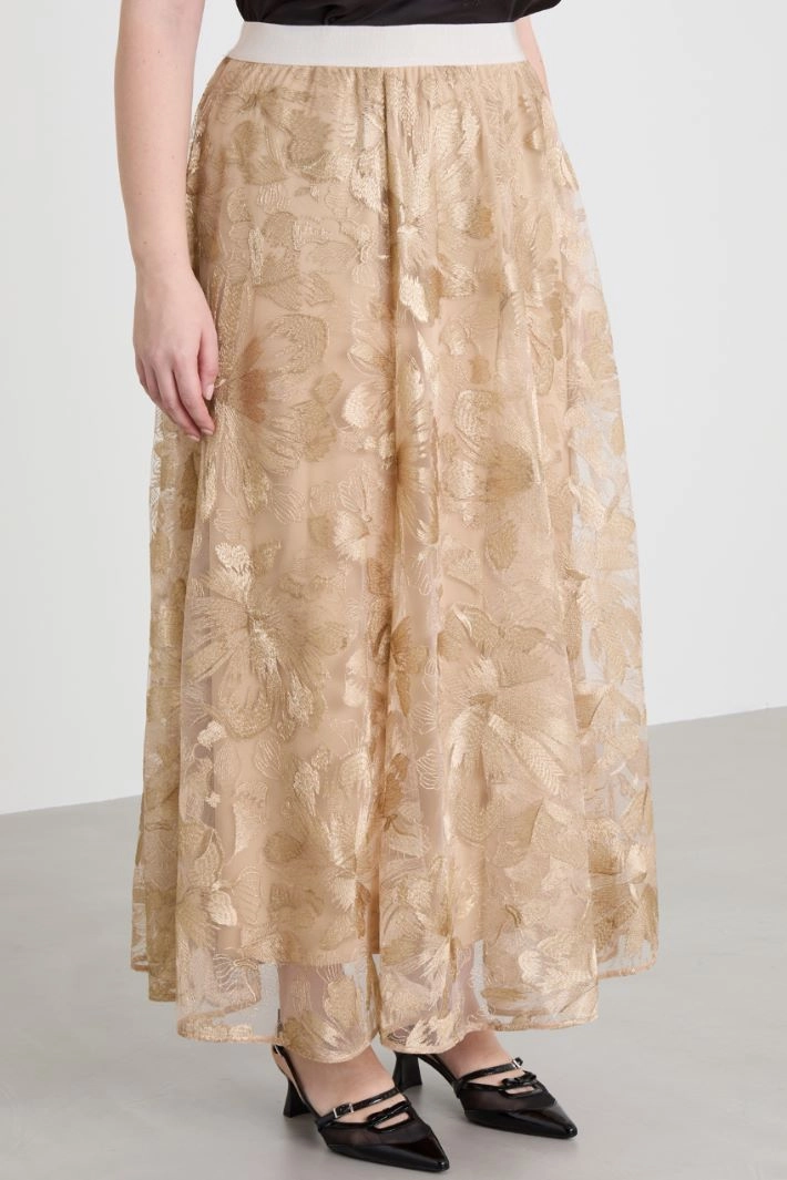 Lamé tulle skirt - GOLD