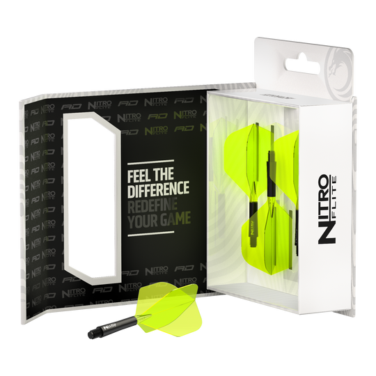 Red Dragon Nitroflite - Black Shaft Yellow No2 Flights