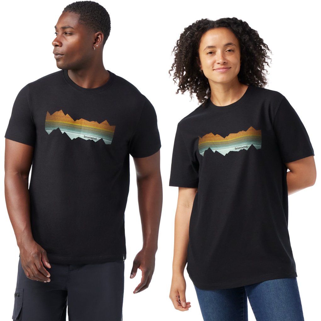 SmartWool Mountain Horizon Graphic Short Sleeve Tee Unisex - 001 black