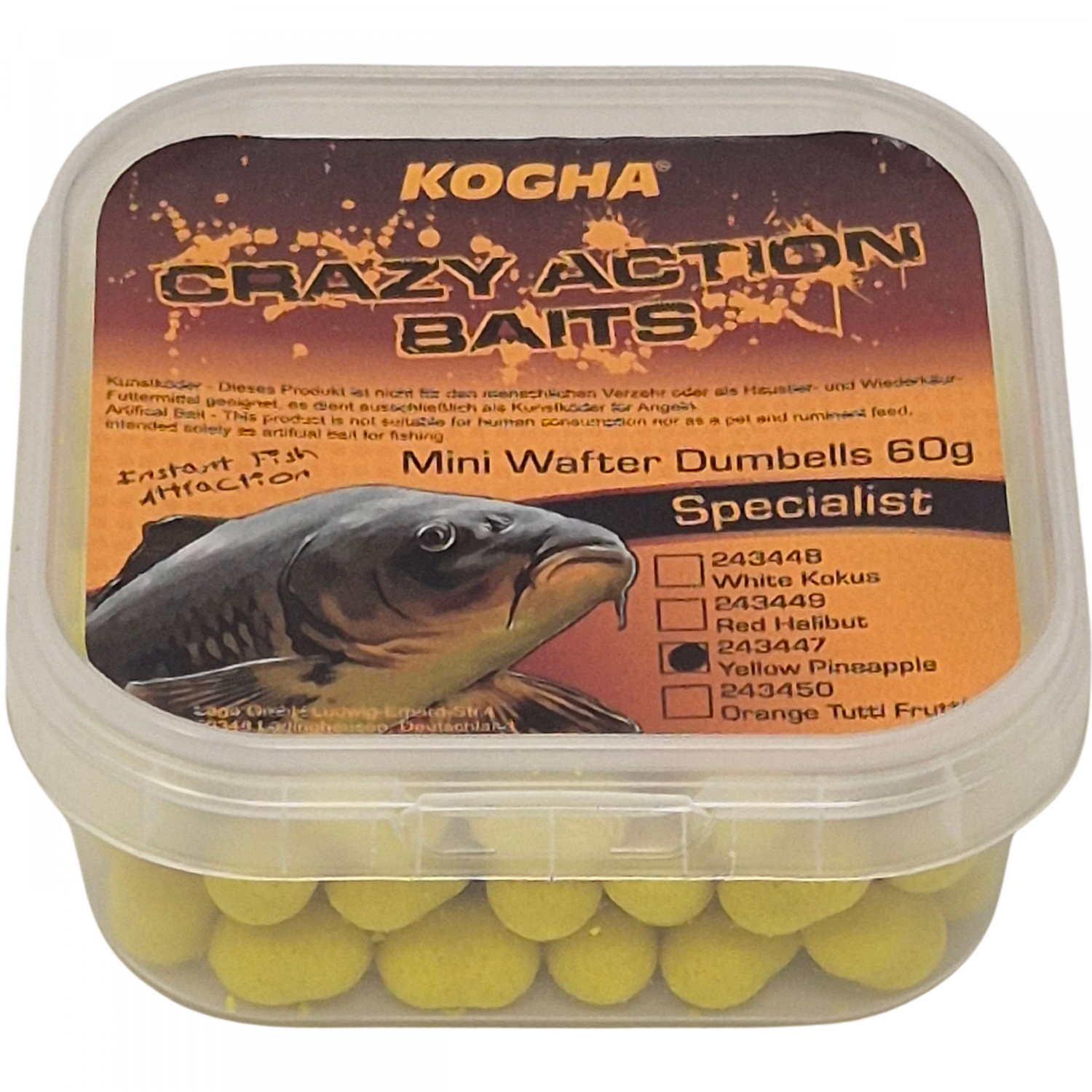 Kogha Crazy Action Baits Mini Wafter Dumbells (Pineapple)