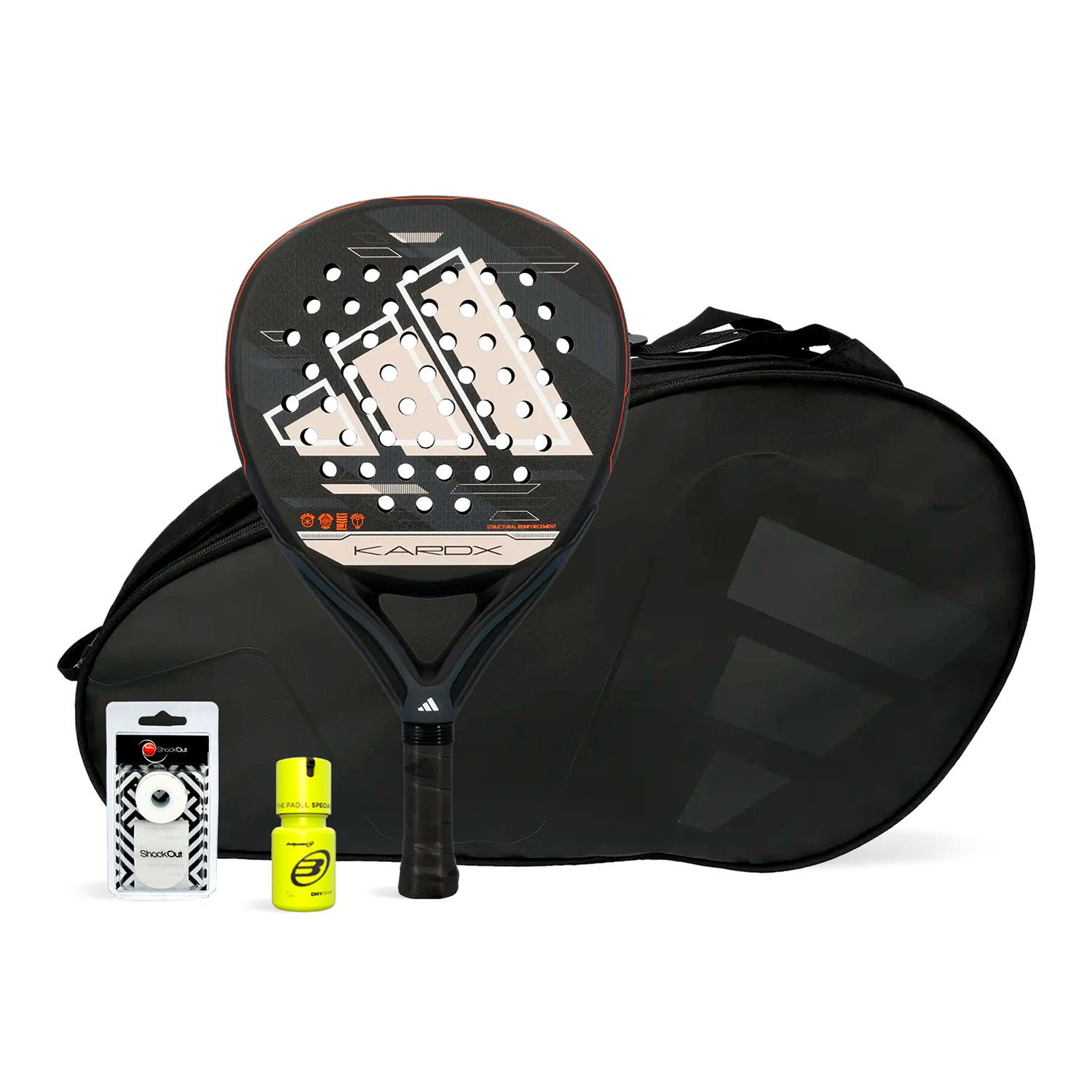 PACK ADIDAS KARDEX BLACK PADELBAG CARBON CONTROL DRY GRIP